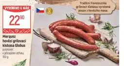 Globus Merquez hovězí grilovací klobása Globus nabídka