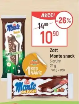 Globus Zott Monte snack nabídka