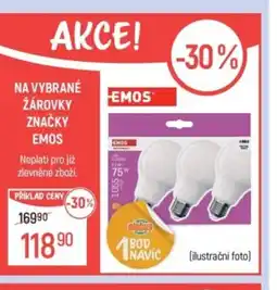 Globus Na vybrané žárovky značky Emos nabídka