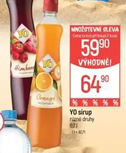 Globus YO Sirup nabídka