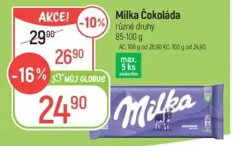 Globus Milka Čokoláda nabídka