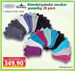 Norma Dámské/pánské sneaker ponožky, 20 párů nabídka