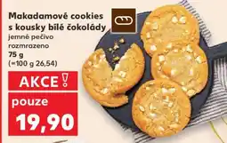Kaufland Makadamové cookies s kousky bílé čokolády nabídka