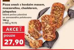 Kaufland Pizza snack s hovězím masem, mozzarellou, cheddarem, jalapeños nabídka