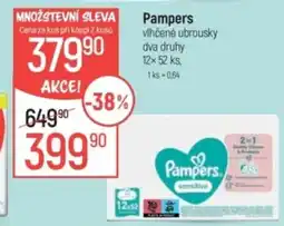 Globus PAMPERS vlhčené ubrousky dva druhy nabídka