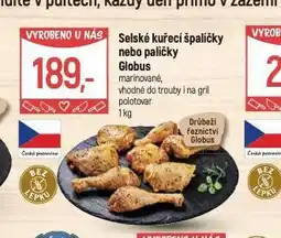 Globus Selské kuřecí špalíčky nebo paličky marinované nabídka