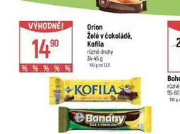 Globus Orion žel= v čokoládě, kofila nabídka
