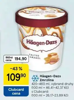 Tesco Häagen-Dazs Zmrzlina nabídka