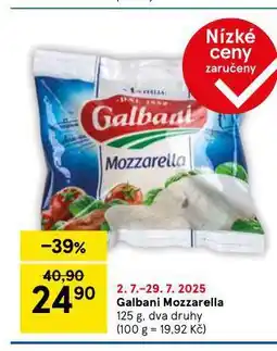 Tesco Galbani mozzarella nabídka