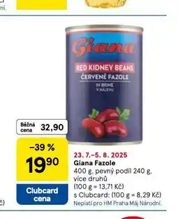 Tesco Giana fazole nabídka
