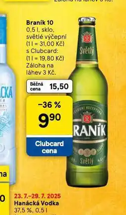 Tesco Pivo braník 10 nabídka