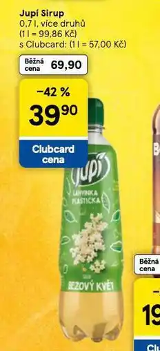 Tesco Jupí sirup nabídka