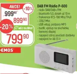 Globus DAB FM Rádio P-600 nabídka