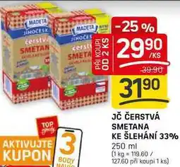 Flop JČ ČERSTVÁ SMETANA KE ŠLEHÁNÍ 33% 250 ml nabídka
