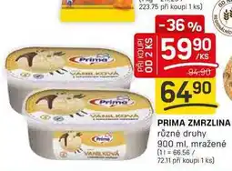 Flop PRIMA ZMRZLINA různé druhy 900 ml, mražené nabídka