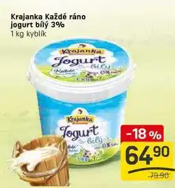 Flop Krajanka Každé ráno jogurt bílý 3% 1 kg nabídka