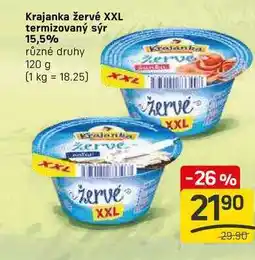 Flop Krajanka žervé XXL termizovaný sýr 15,5% různé druhy 120 g nabídka