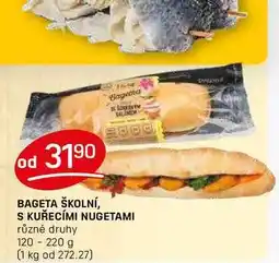 Flop BAGETA ŠKOLNÍ, S KUŘECÍMI NUGETAMI různé druhy 120 - 220 g nabídka