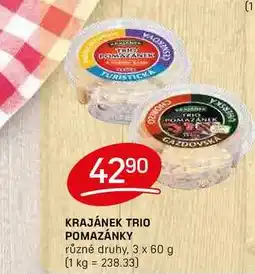 Flop KRAJÁNEK TRIO POMAZÁNKY různé druhy, 3 x 60 g nabídka