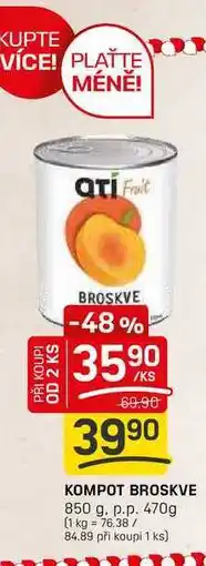 Flop KOMPOT BROSKVE 850 g. p.p. 470g nabídka