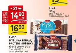 Flop EMCO MYSLI NA ZDRAVÍ, PROTEIN SUŠENKY různé druhy, 60 g nabídka
