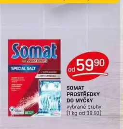 Flop SOMAT PROSTŘEDKY DO MYČKY vybrané druhy nabídka