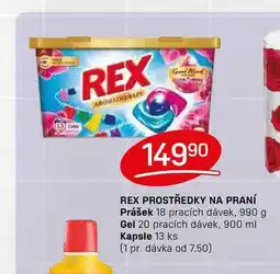 Flop REX PROSTŘEDKY NA PRANÍ Prášek 18 pracích dávek, 990 g nabídka