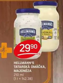 Flop HELLMANN'S TATARSKÁ OMÁČKA, MAJONÉZA 210 ml nabídka