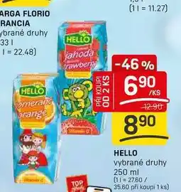 Flop HELLO vybrané druhy 250 ml nabídka