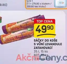 Flop SÁČKY DO KOŠE S VŮNÍ LEVANDULE ZATAHOVACÍ 35 I, 15 ks nabídka