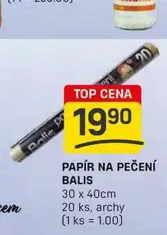Flop PAPÍR NA PEČENÍ BALIS 30 x 40cm 20 ks, archy nabídka
