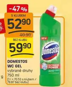 Flop DOMESTOS WC GEL vybrané druhy 750 ml nabídka