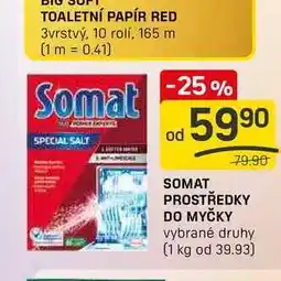 Flop SOMAT PROSTŘEDKY DO MYČKY vybrané druhy nabídka