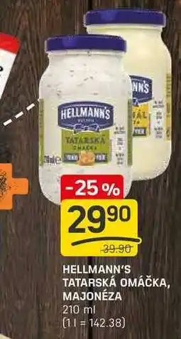 Flop HELLMANN'S TATARSKÁ OMÁČKA, MAJONÉZA 210 ml nabídka