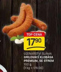 Flop GRILOVACÍ KLOBÁSA PREMIUM, SE SÝREM 100 g nabídka