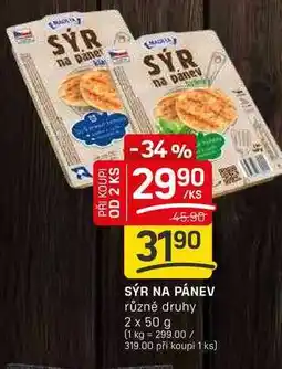 Flop SÝR NA PÁNEV různé druhy 2 x 50 g nabídka