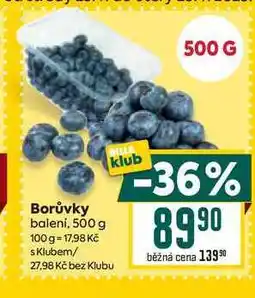 Billa Borůvky 500 g nabídka