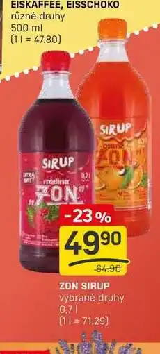 Flop ZON SIRUP vybrané druhy 0,7l nabídka