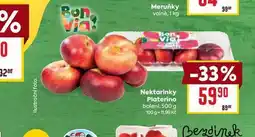 Billa Nektarinky Platerino balení, 500 g nabídka