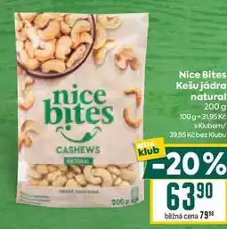Billa Nice Bites Kešu jádra natural 200 g nabídka