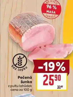 Billa Pečená šunka z pultu lahůdek cena za 100 g nabídka