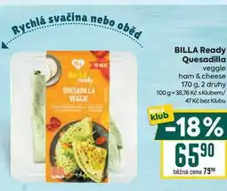 Billa BILLA Ready Quesadilla veggie ham & cheese 170 g nabídka