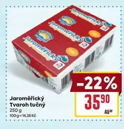 Billa Jaroměřický Tvaroh tučný 250 g nabídka