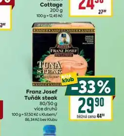 Billa Franz Josef Tuňák steak 80/50 g nabídka