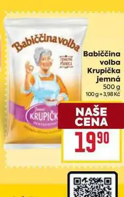 Billa Babiččina volba Krupička jemná 500 g nabídka