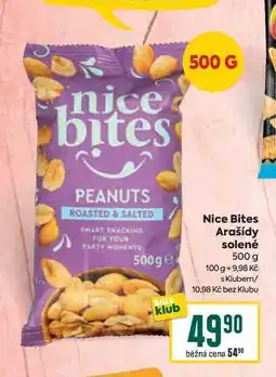 Billa Nice Bites Arašídy solené 500 g nabídka