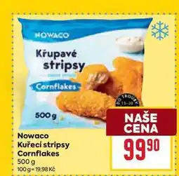 Billa Nowaco Kuřecí stripsy Cornflakes 500 g nabídka