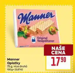 Billa Manner Oplatky 75 g nabídka