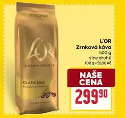 Billa L'OR Zrnková káva 500 g nabídka