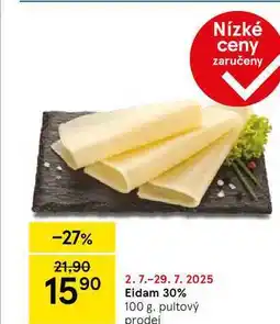 Tesco Eidam 30%, 100 g nabídka